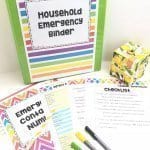 Create your own family household emergency binder with this printable. Checklists, title pages, and fill in the blank forms are all included in this digital download.