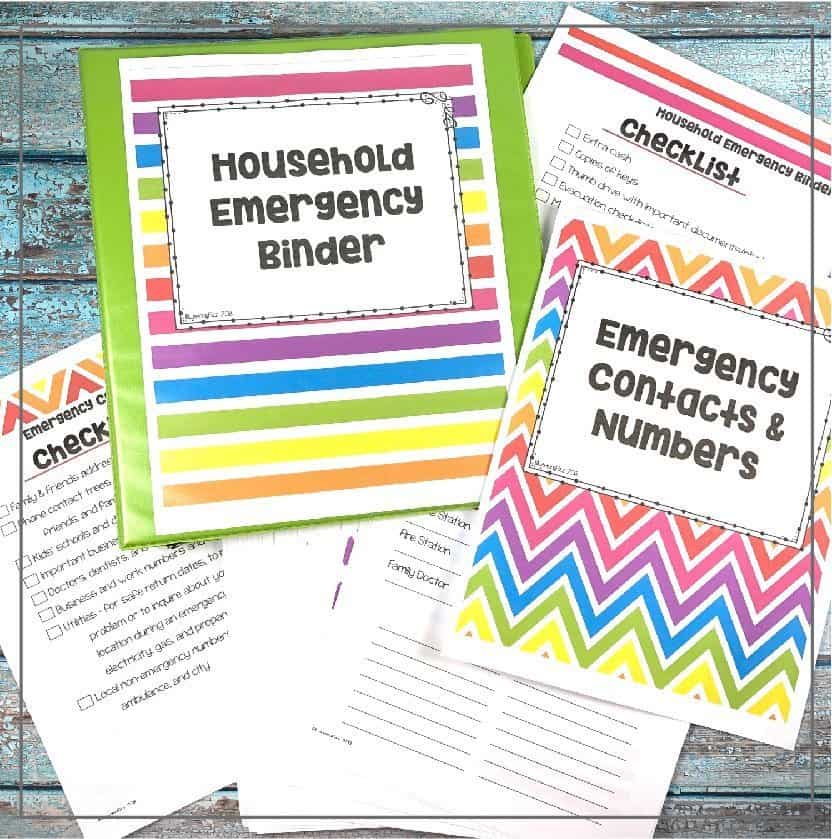 emergency household binder for family preparedness