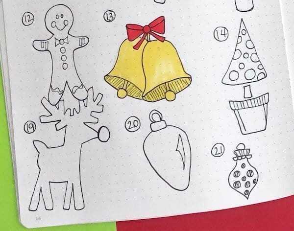 25 Crazy Simple Christmas Doodles For Your Bullet Journals