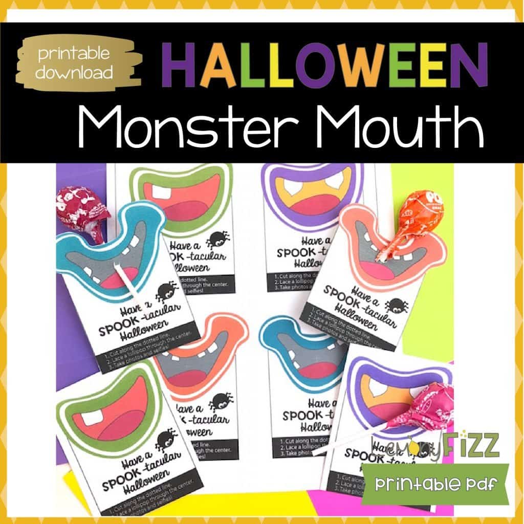 Monster Mouth Halloween Printables LemonyFizz