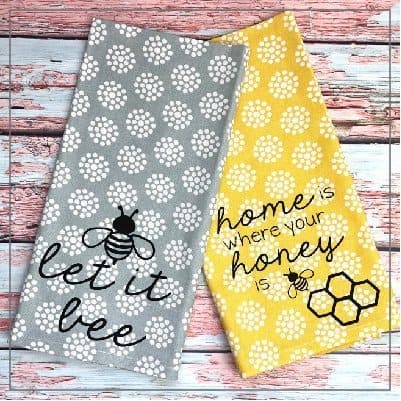 Bee Happy Applique Tea Towel in Huntington, WV