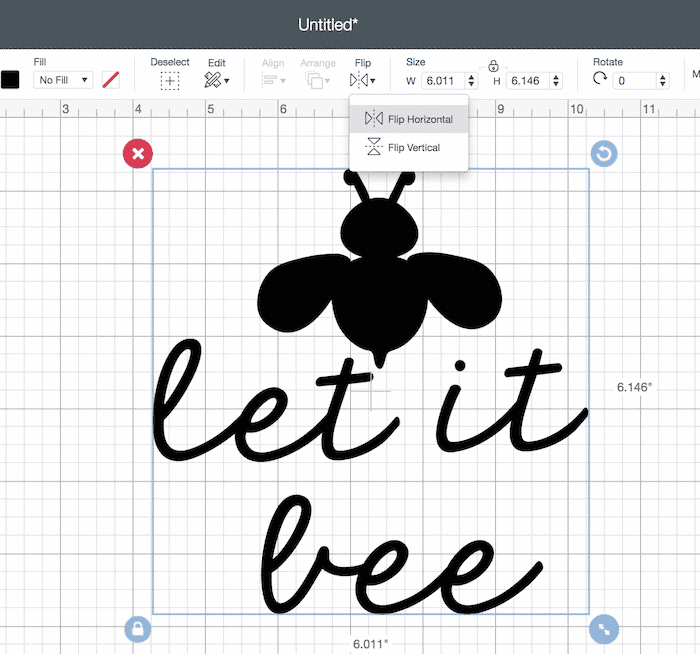 Let It Bee Tea Towel With Heat Transfer Vinyl