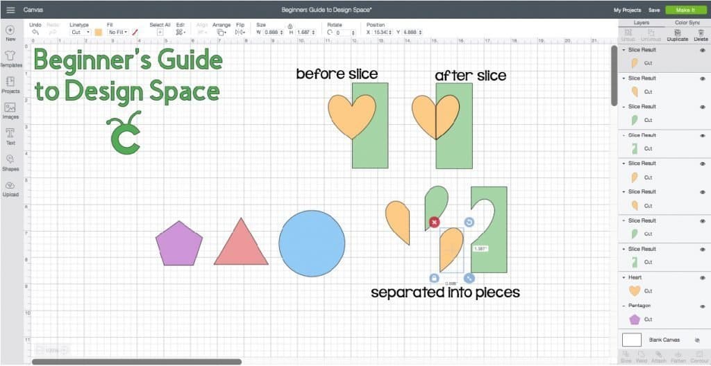 Slice an image to break it up or to create negative space.