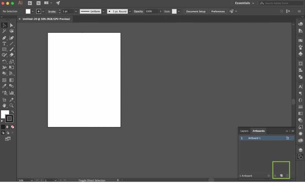 Learning how to use Adobe Illustrator Artboards.