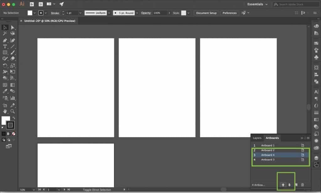 Organizing Adobe Illustrator Artboards