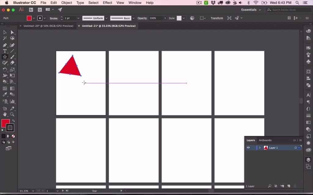 Create and edit artboards with Artboard tool