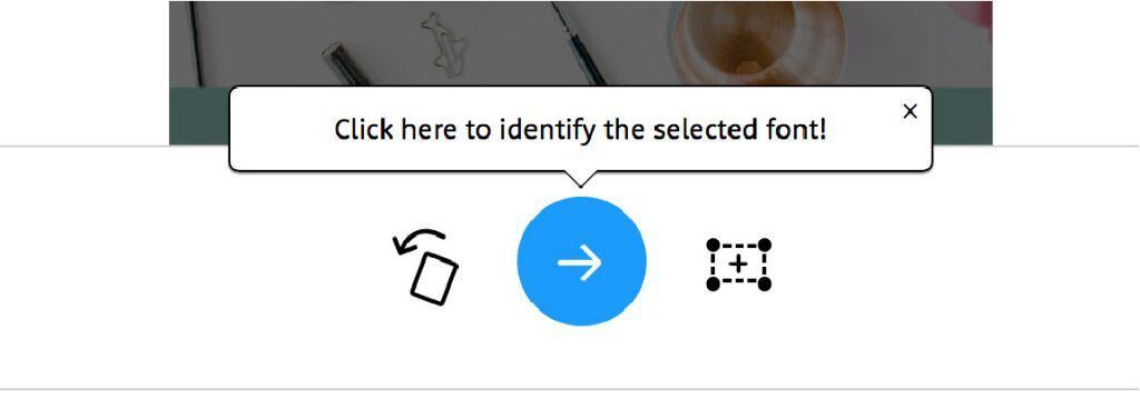 Click on the button to identify a font.