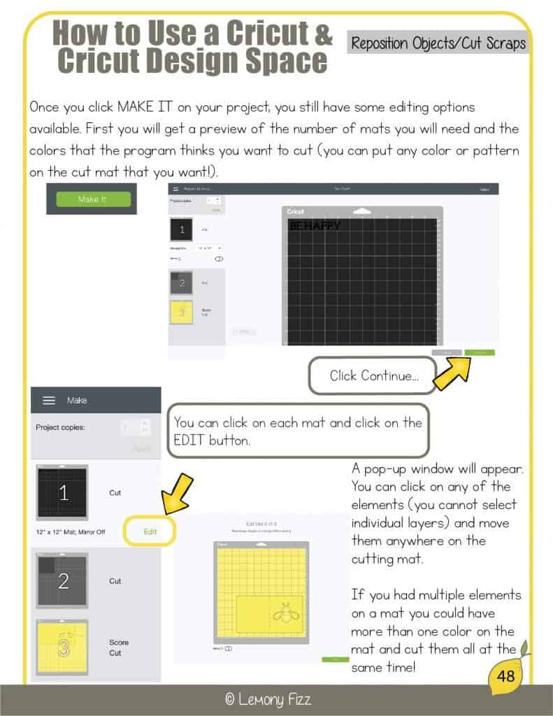 Cricut Design Space guidebook and tutorial.