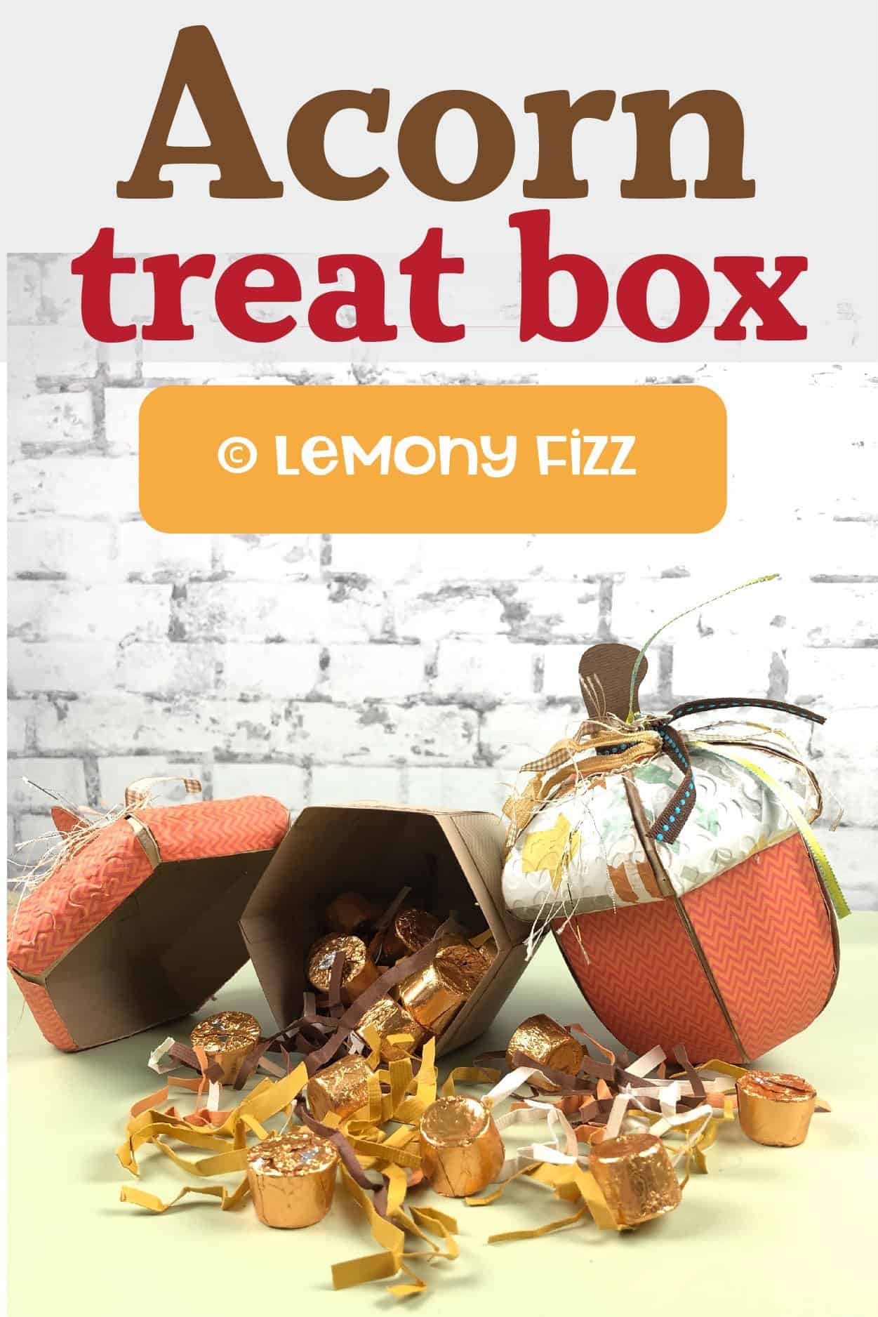Fall Acorn Treat Box for Home Decor or Gifts