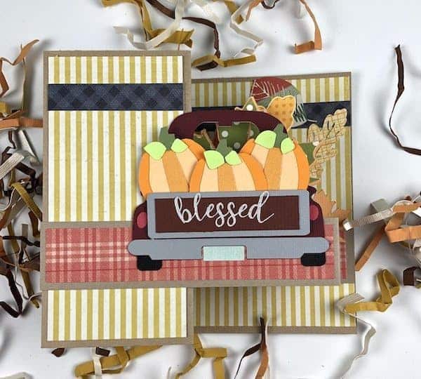 blessed harvest cardstock card project cricut