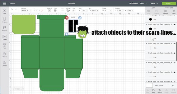 attach your objects and their score lines