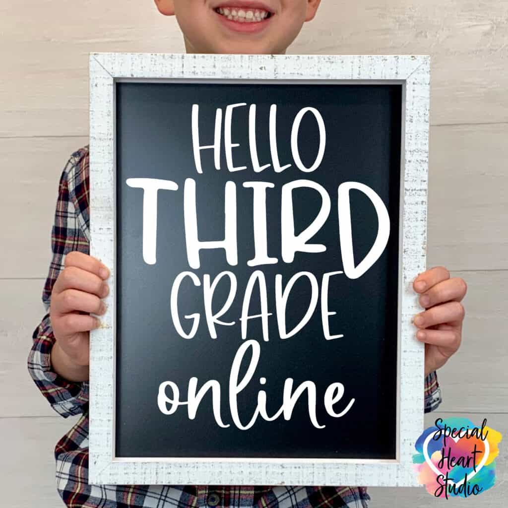 hello third grade online svg vinyl sign