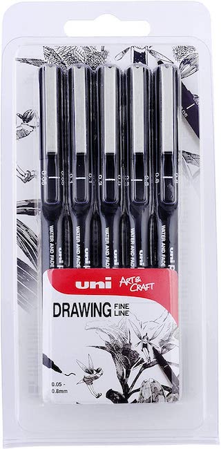 0.5 mm Point Size Black Ink 12pc Uni-Ball School Office Onyx Rolling Ball Pen 