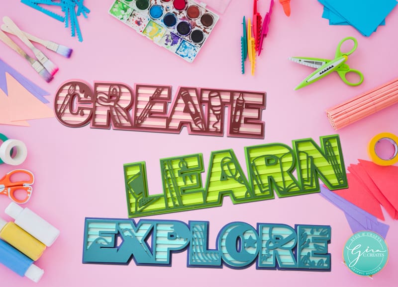 create learn explore paper craft back to school decor