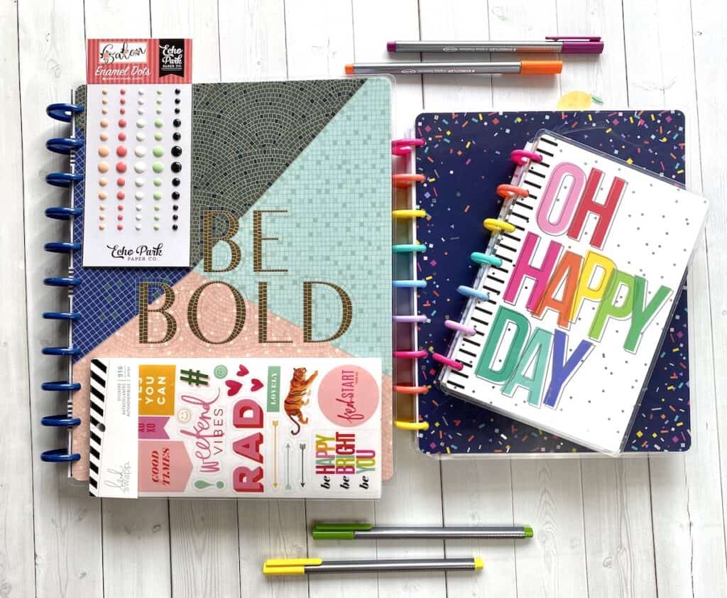 common happy planner sizes 