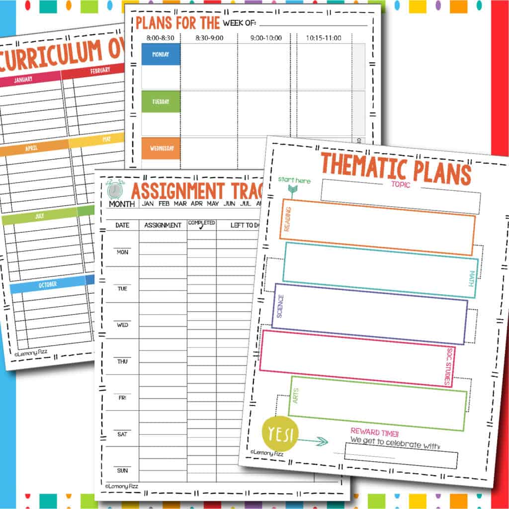 homeschool planner printable