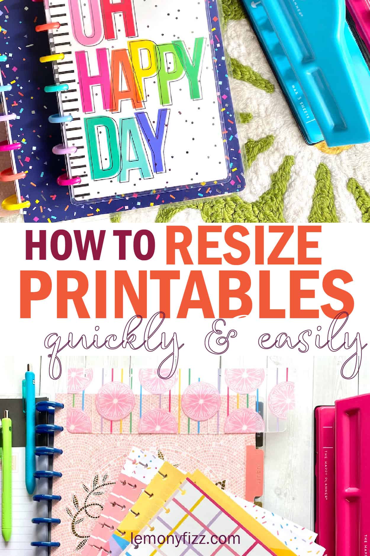 Quickly and Easily Resize Planner Printables to Customize Your Planner