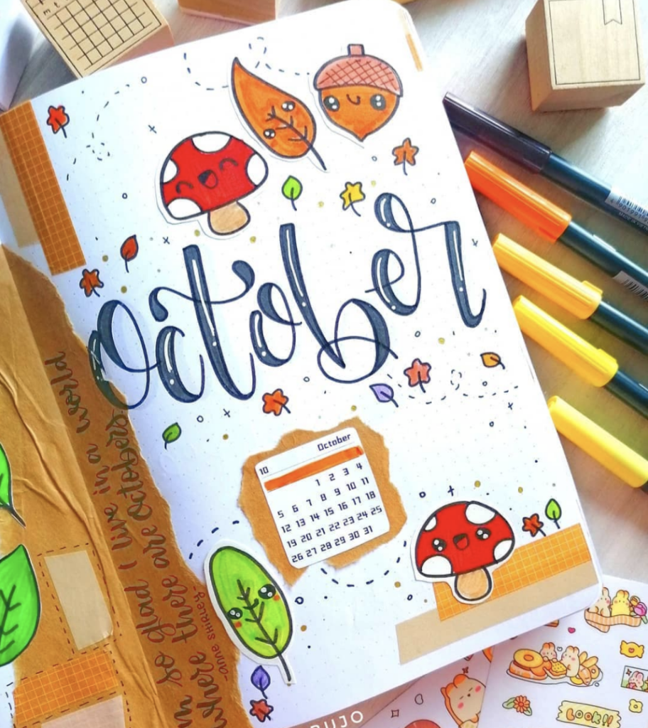 October nature calendar at a glance