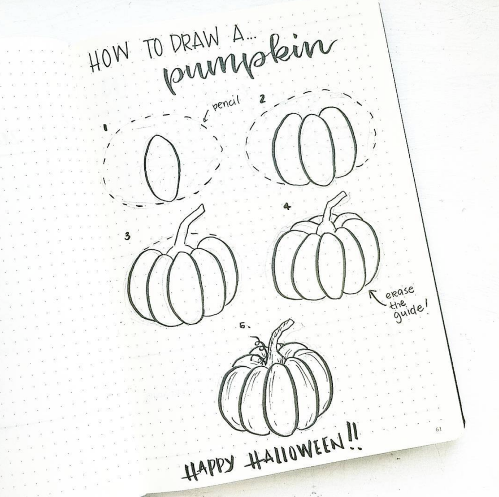 how to draw a pumpkin