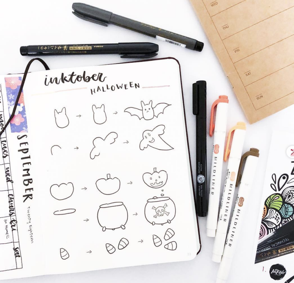 How to doodles Halloween images