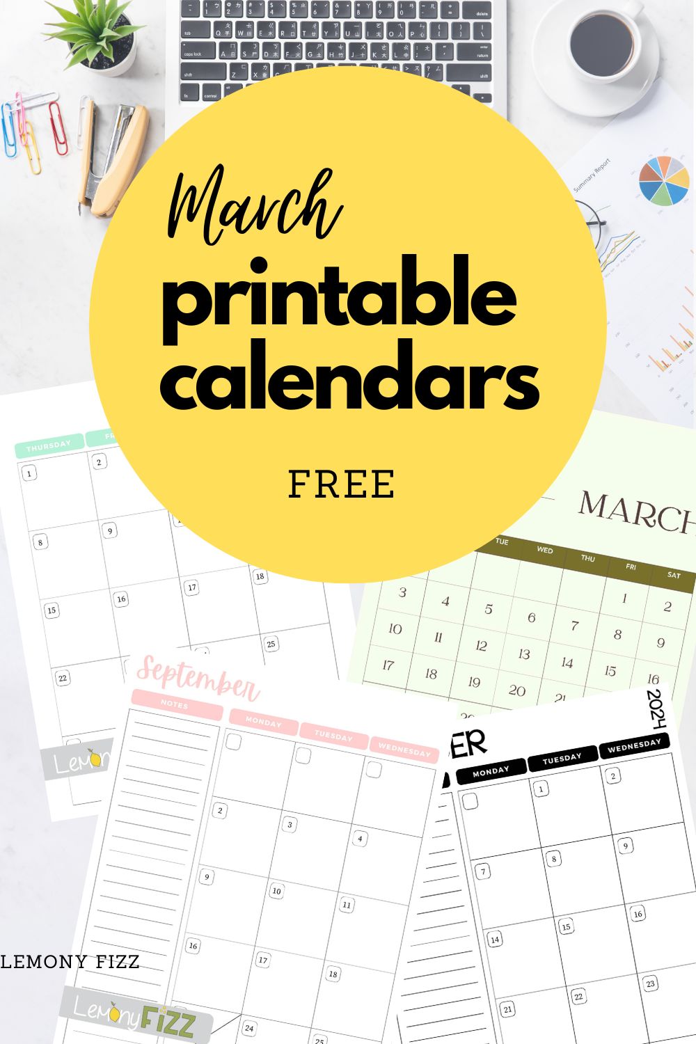 15 Free Printables 2024 March Calendars