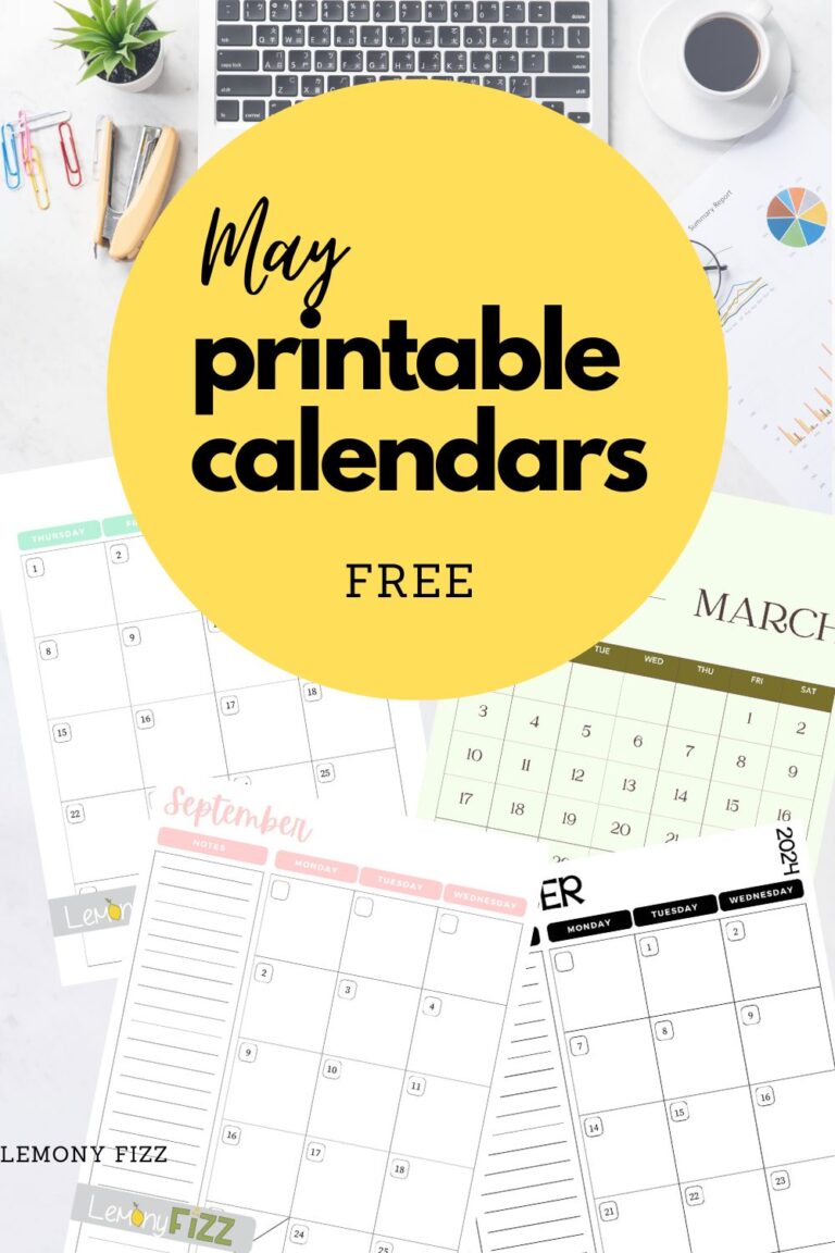 Printable May Calendars: 15 Free Monthly Calendars