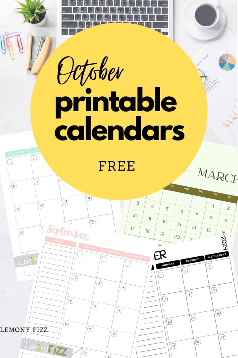 Printable October Calendar: Your Guide to Organized Autumn Days