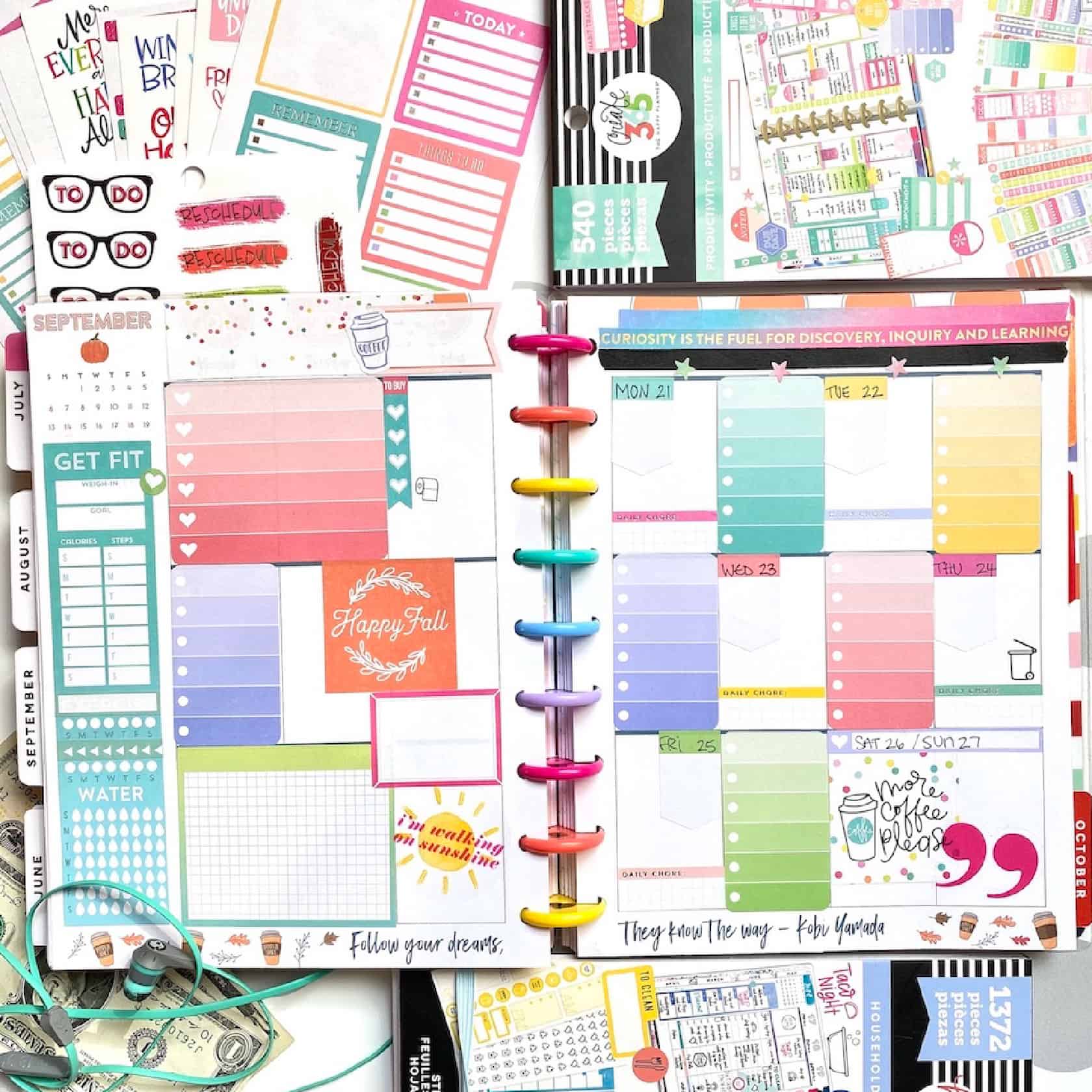 diy your Happy planner layout pages