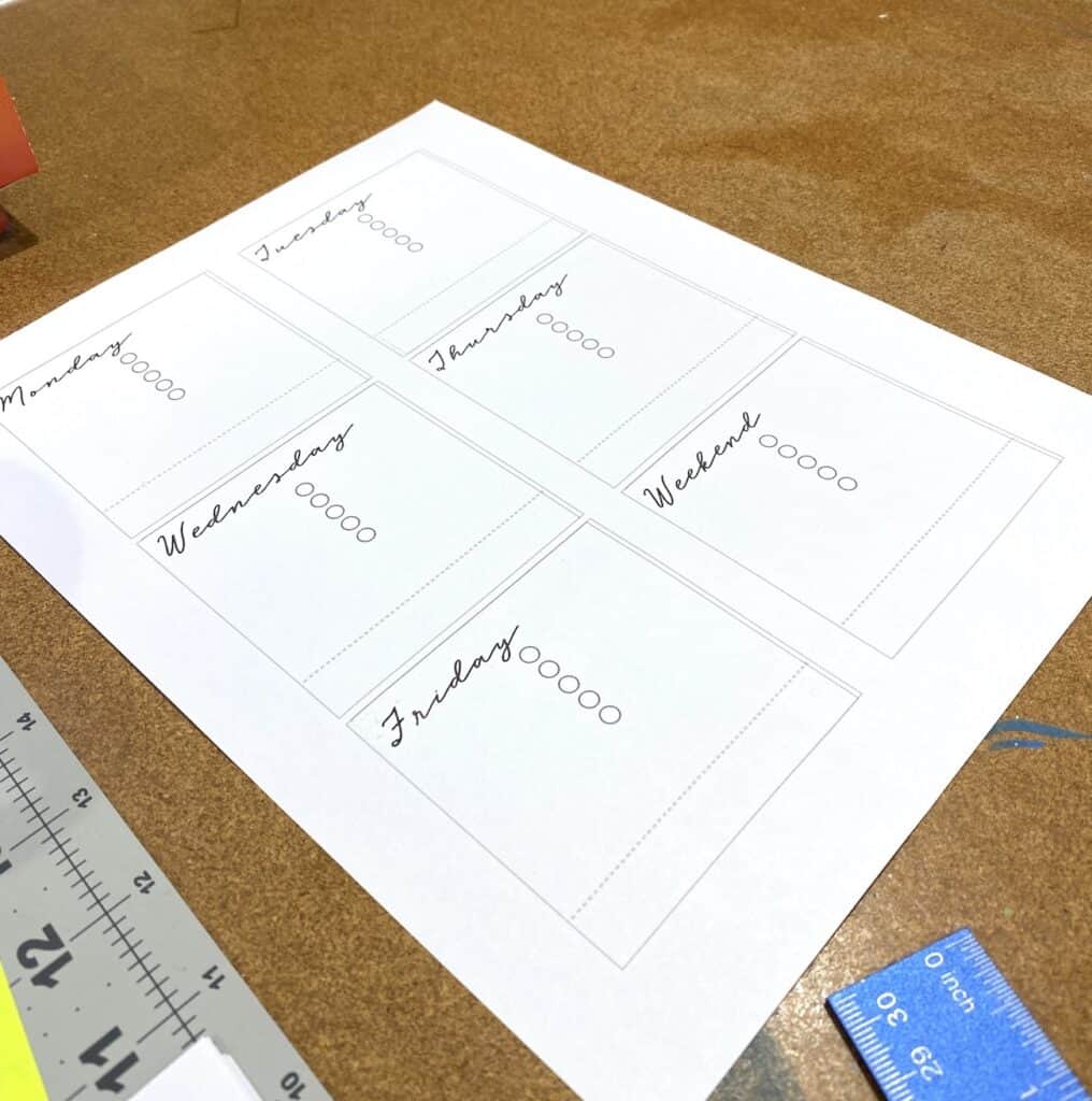 Post-it note planner printable for Happy Planner layouts.