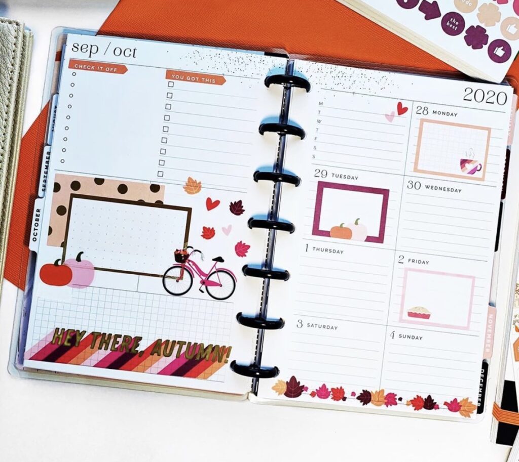 marathon planner with space to write