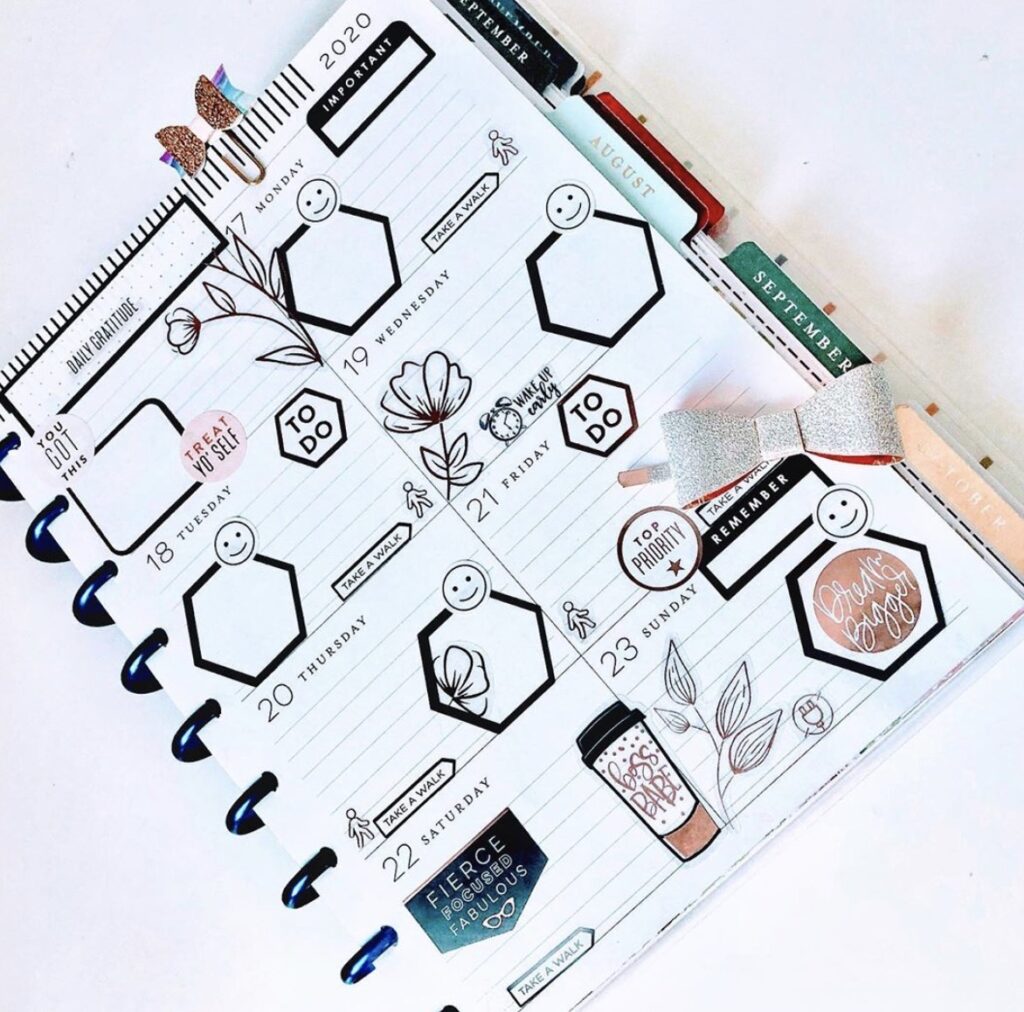 Cheasy Planning right side of happy planner dashboard