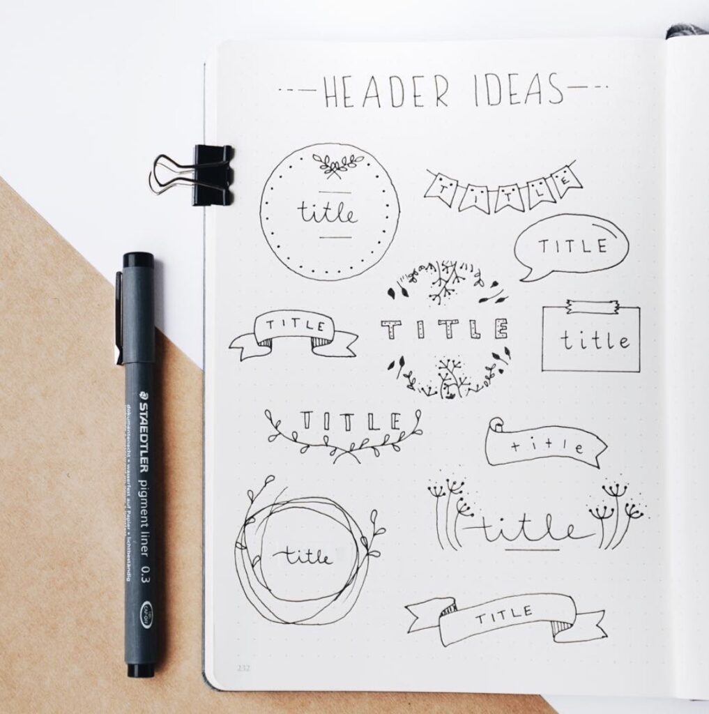 Best Collection of Bullet Journal Headers and Ideas for 2021