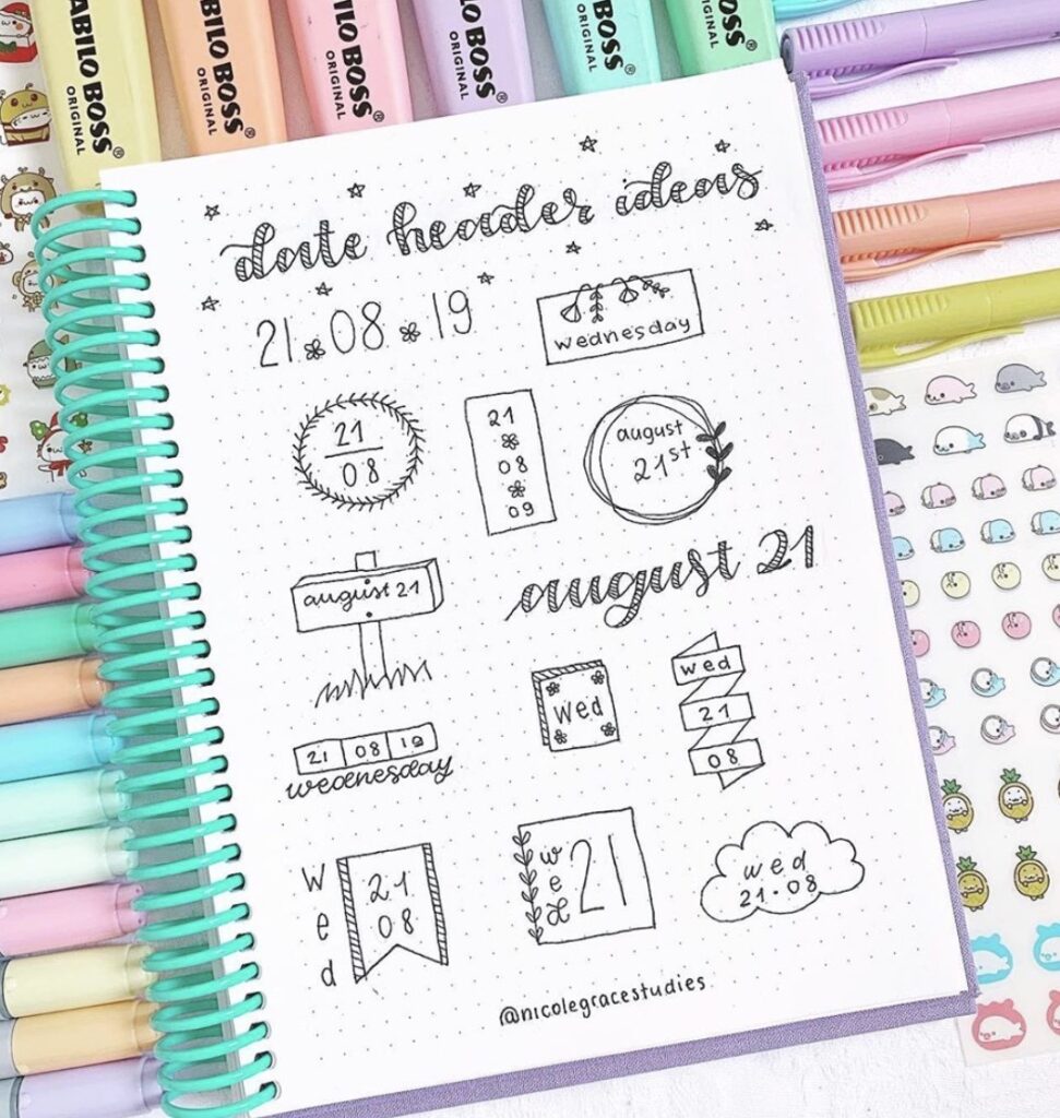 Best Collection Of Bullet Journal Headers And Ideas For 2021 59f