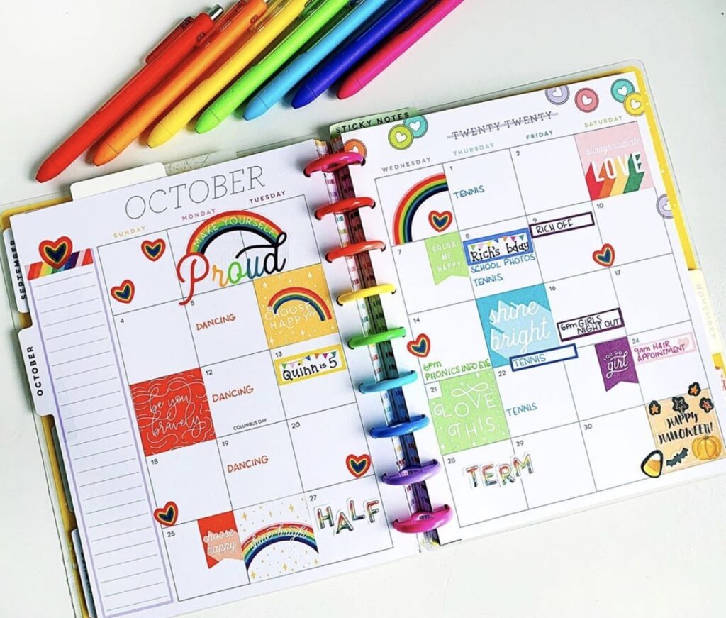 Dear Beautiful Plans rainbow pride layout