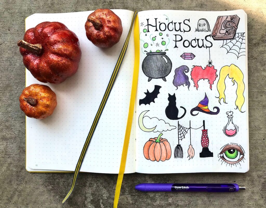 The Spookiest Halloween Bullet Journal Doodle Ideas