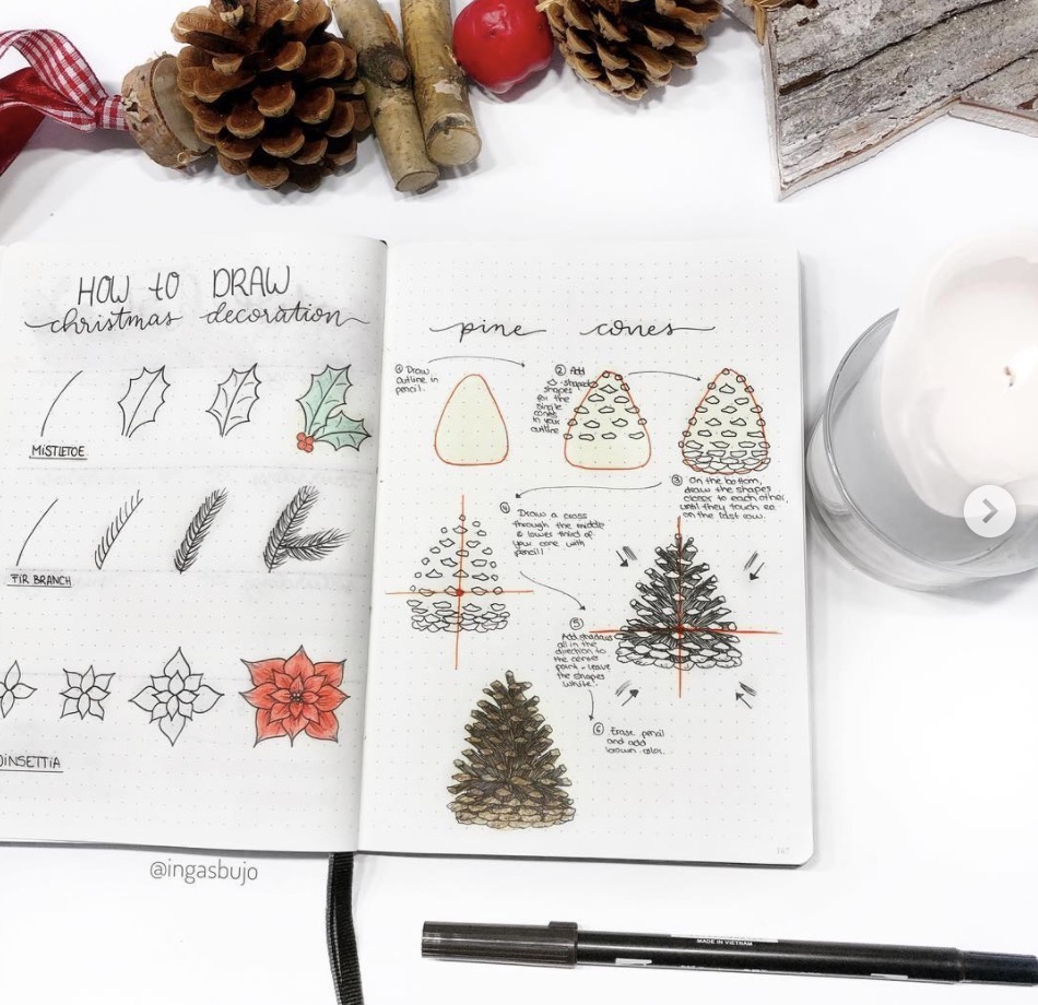 Ingas Christmas Bujo Doodles