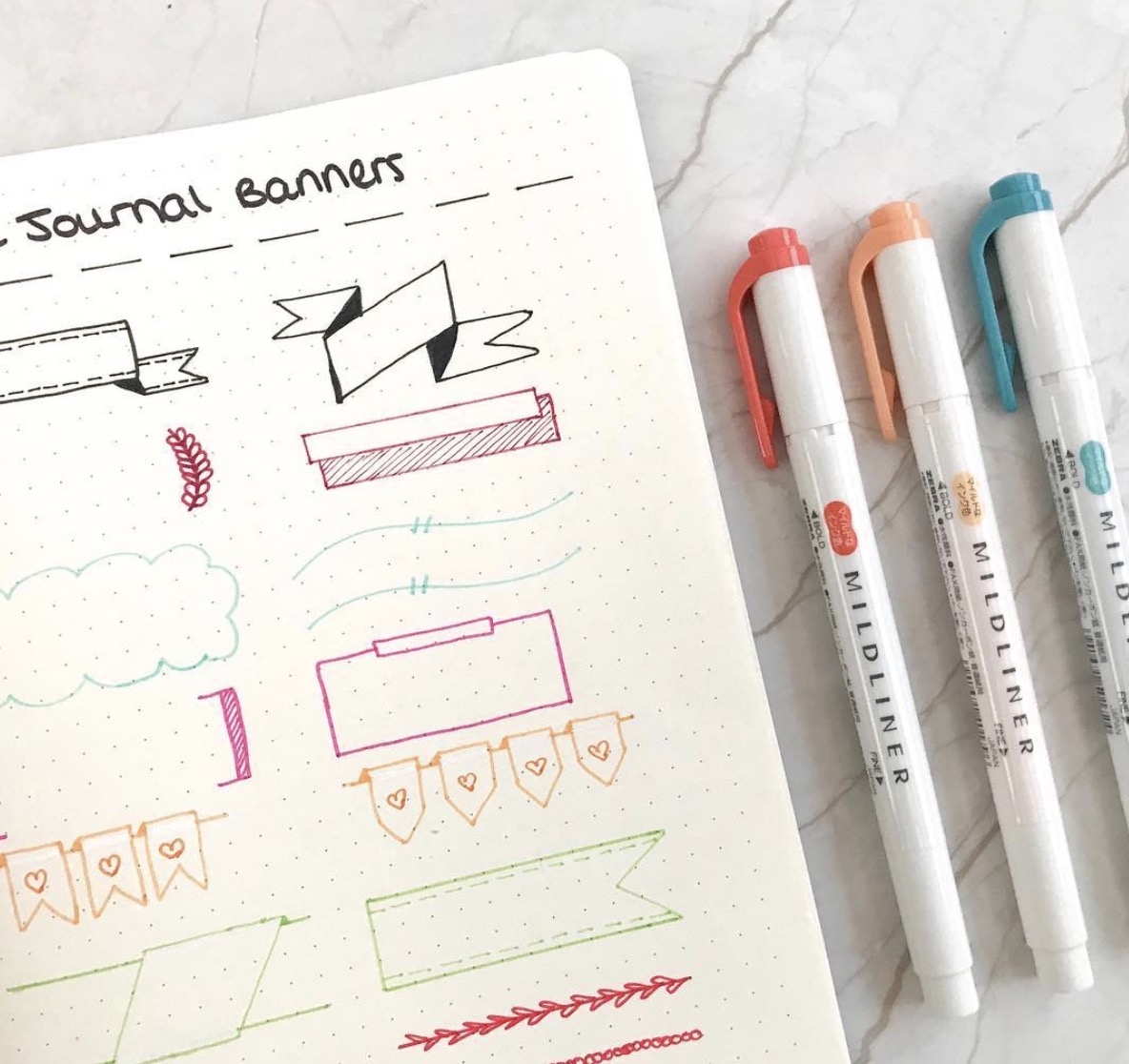 19 of the Best Bullet Journal Banner Ideas for Your 2024 Doodles