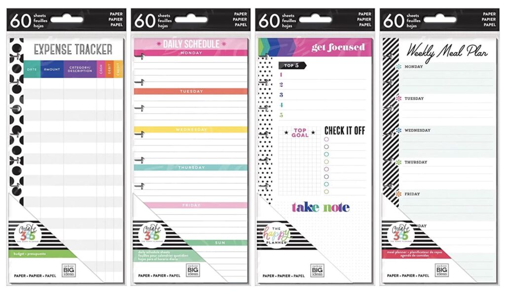 happy planner dashboard layout printable