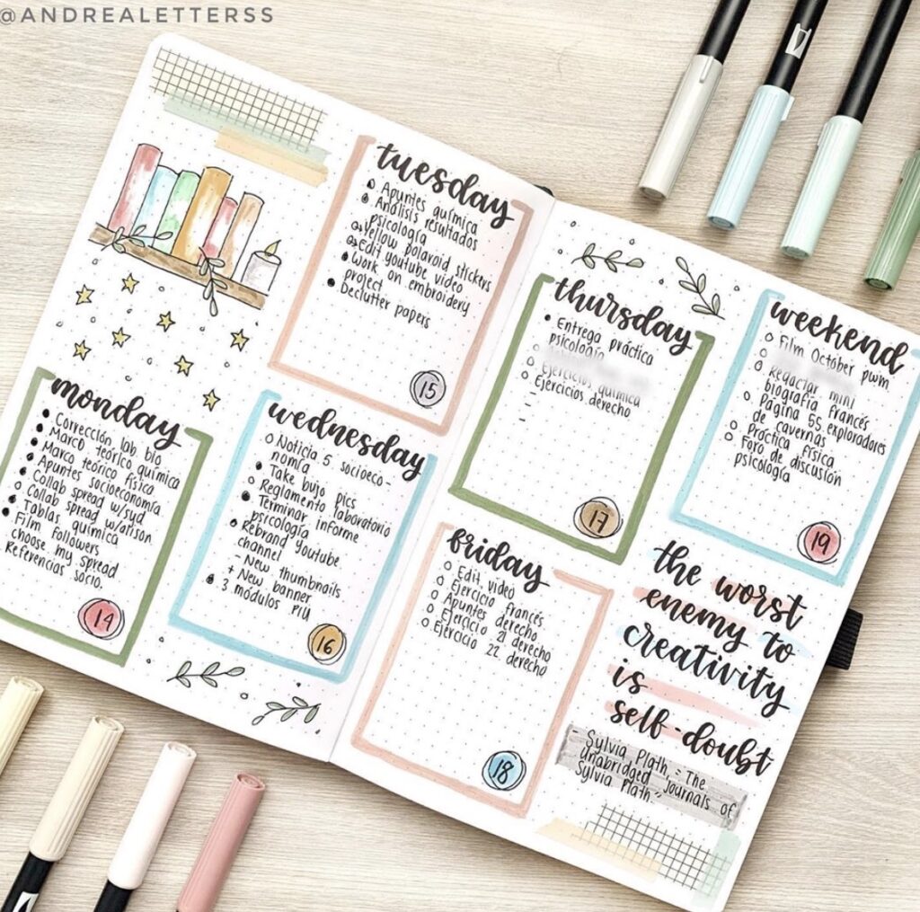 15 Fall Bullet Journal Layouts to Try- Digital Download Shop