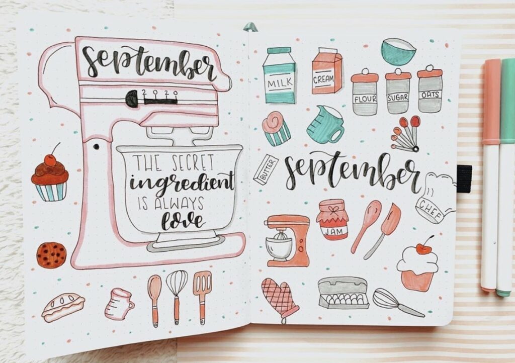 Journal With Me · Drawing My Day + Speed Painting of Food 