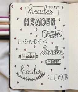 Best Collection of Bullet Journal Headers and Ideas for 2021