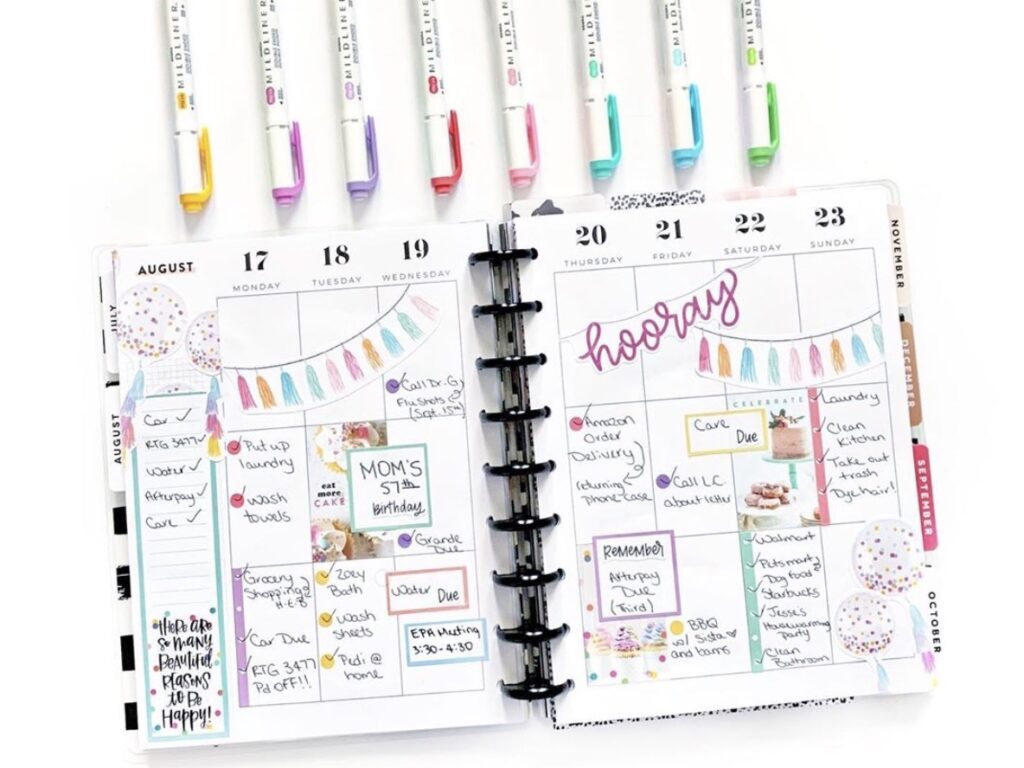 Planner Tips and Tricks with Planner Accessories Organization