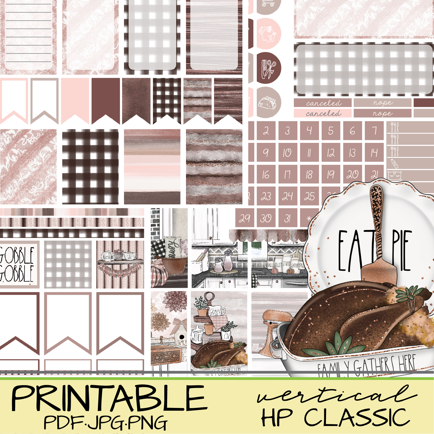 Thanksgiving is Dunn planner stickers