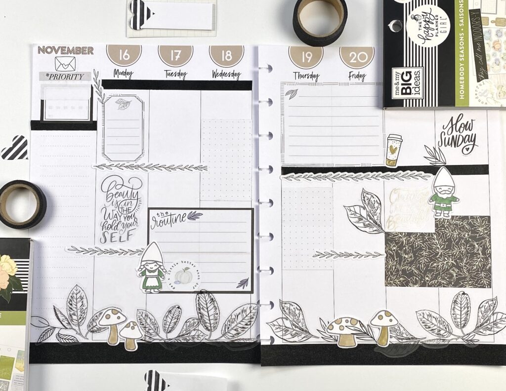 25 Weekly Planner Layouts that are Stunning in Black and White