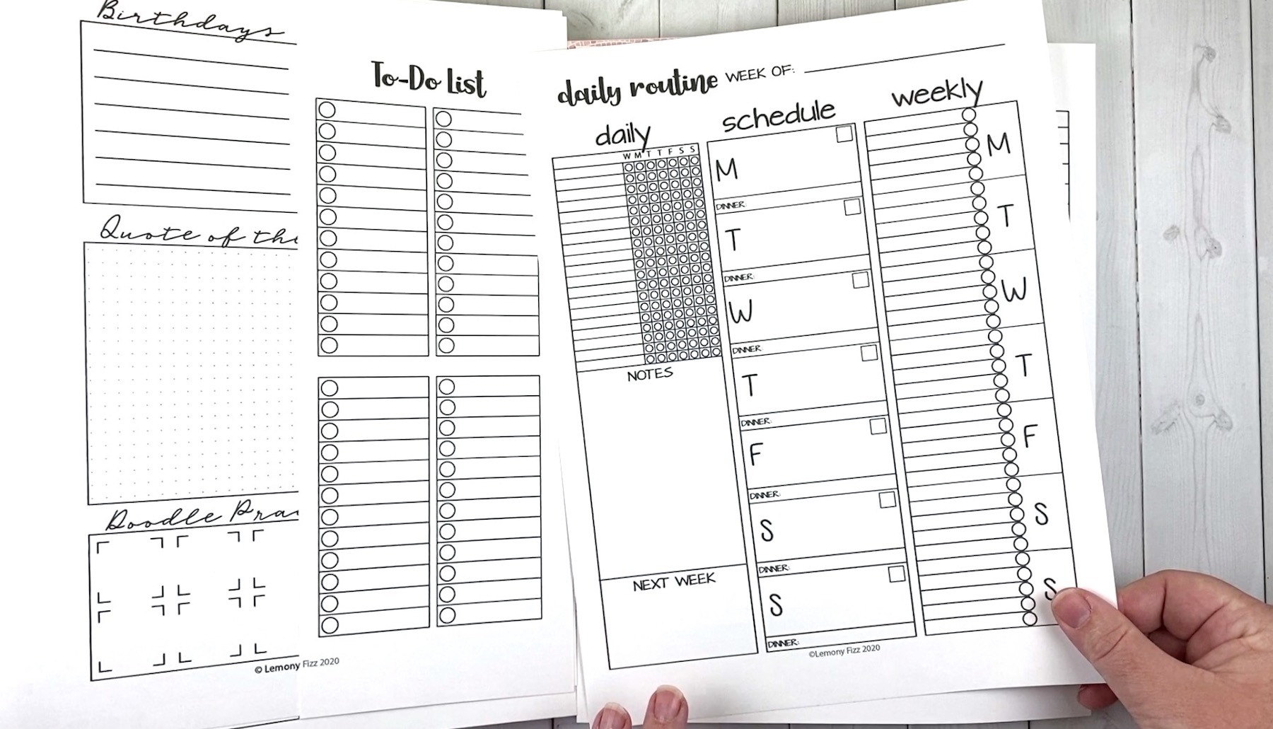 free diy planner pages to print at home