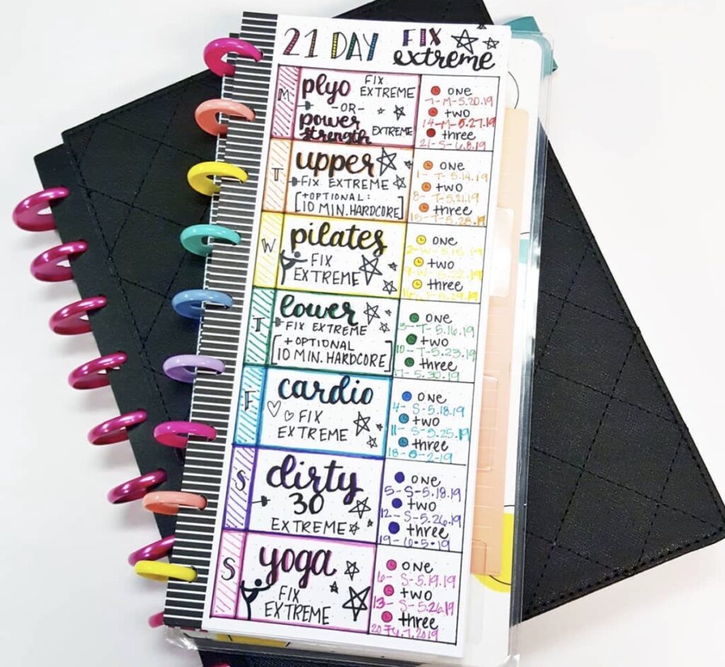 happy planner ideas fitness-trackers-jillofallplans