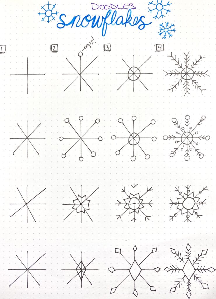 snowflake for your planner or bullet journal