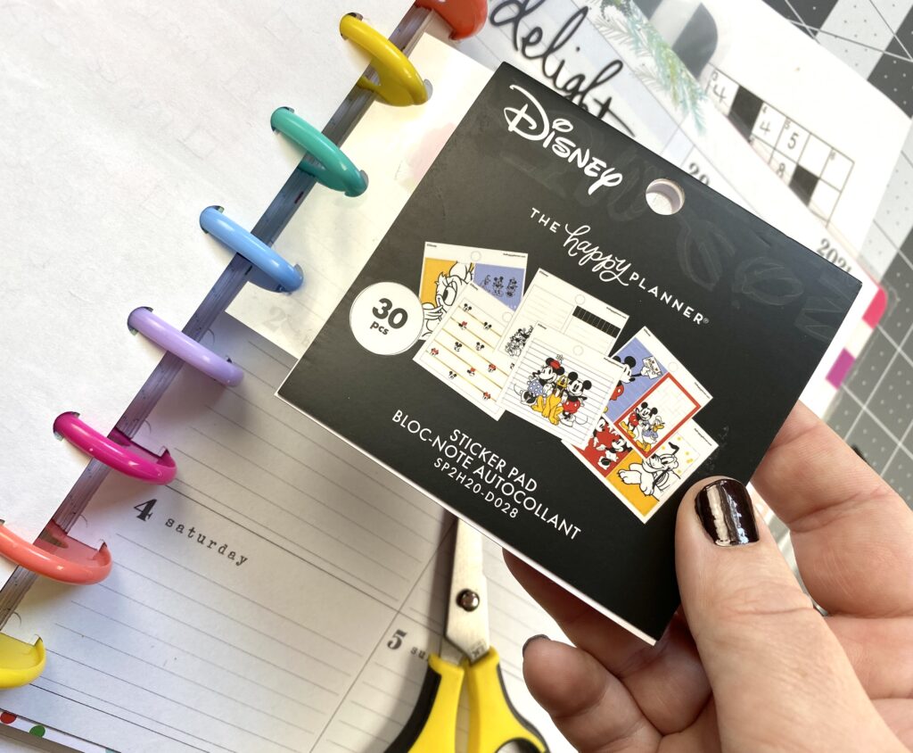 a disney sticker book that can be added to your Happy Planner