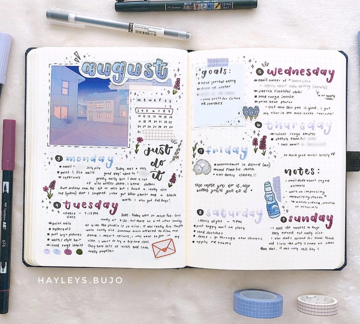 Over 49 Inspiring Bullet Journal Weekly Spread Ideas