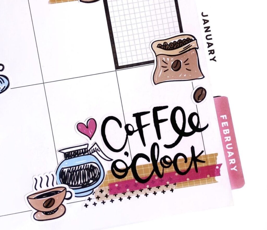 coffee-o'clock-planny_mandy planner stickers